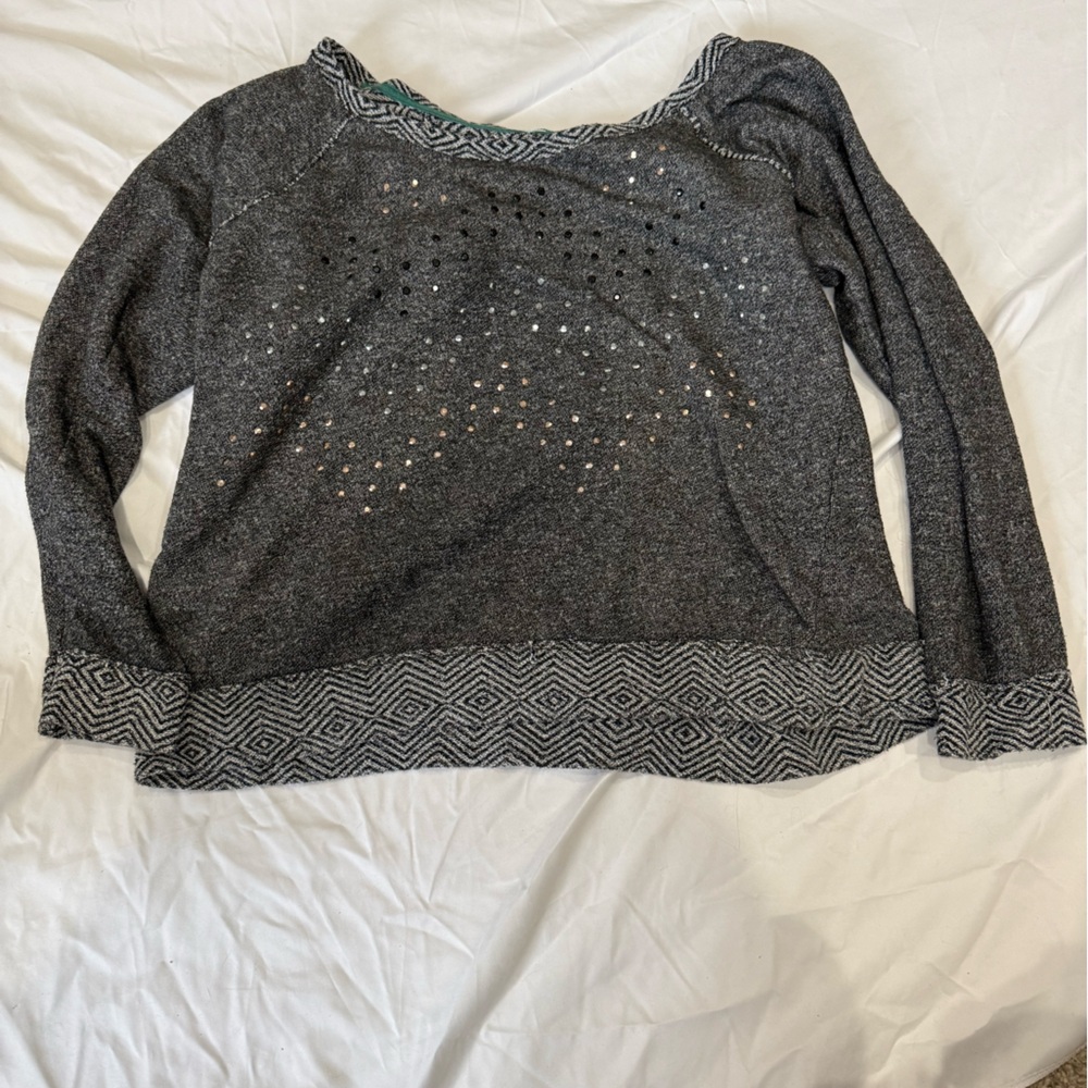 Maurices Charcoal Geometric Women's Sweater